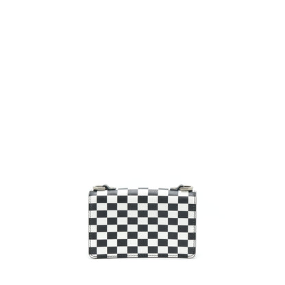 Dior Mini Jâadior Flap Purse Black/ White With Wide Shoulder Strap