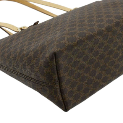 CELINE Macadam Canvas Tote Bag Brown