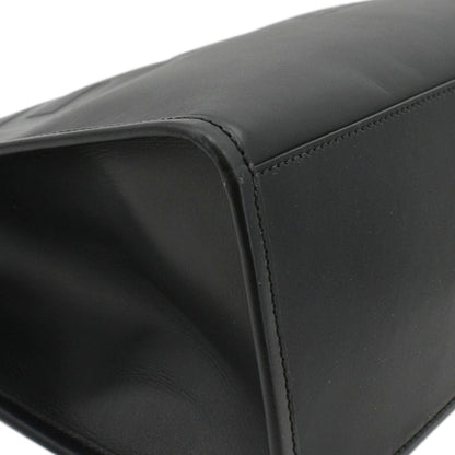 FENDI Sunshine Plexiglass Medium Leather Shopper Tote Bag Black