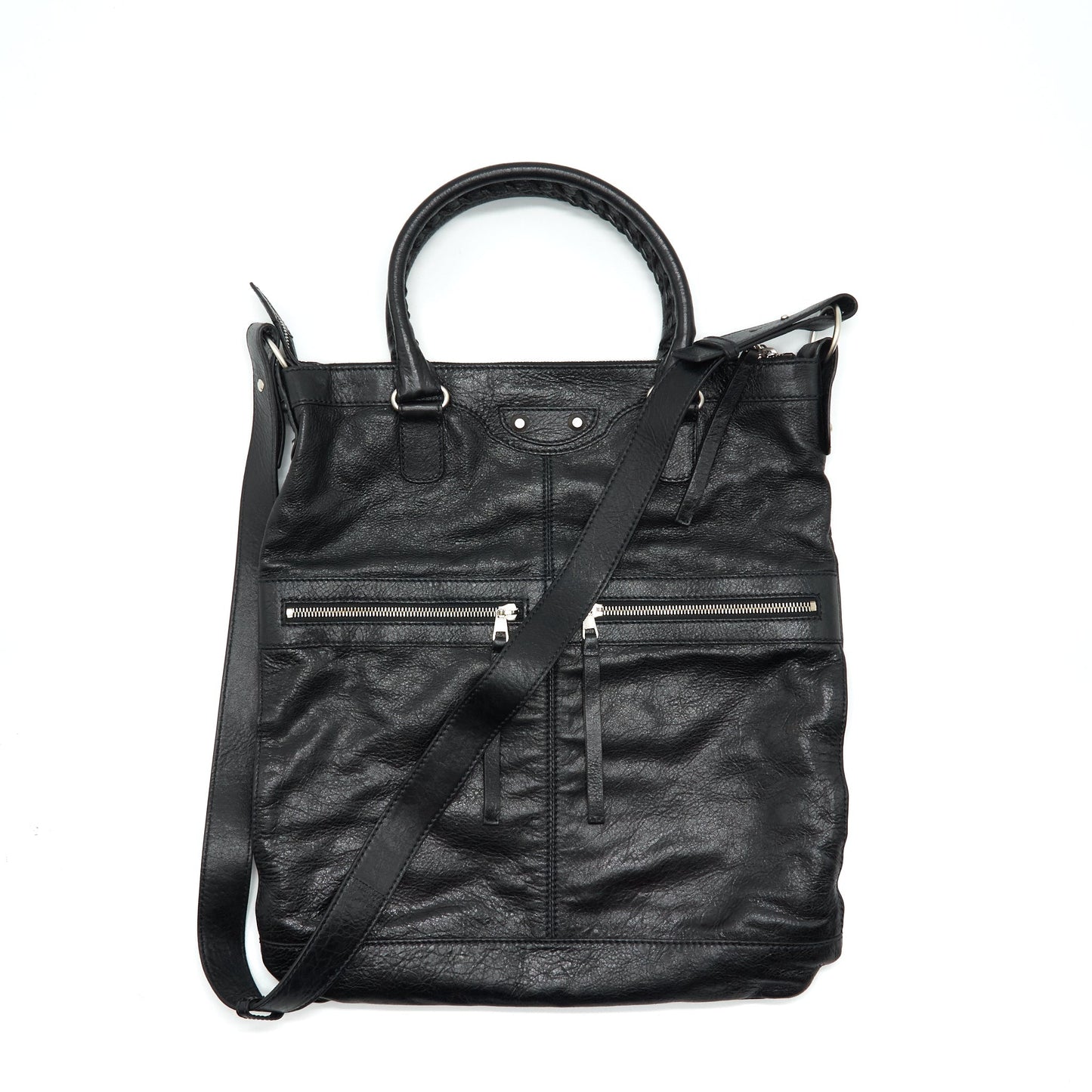 Balenciaga Top Handle Vertical Tote Purse Black