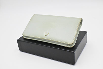 Chanel Bifold Long Wallet in Light Blue leather