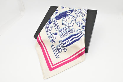 Chanel Beach Logo Scarf in Silk