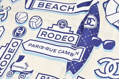 Chanel Beach Logo Scarf in Silk