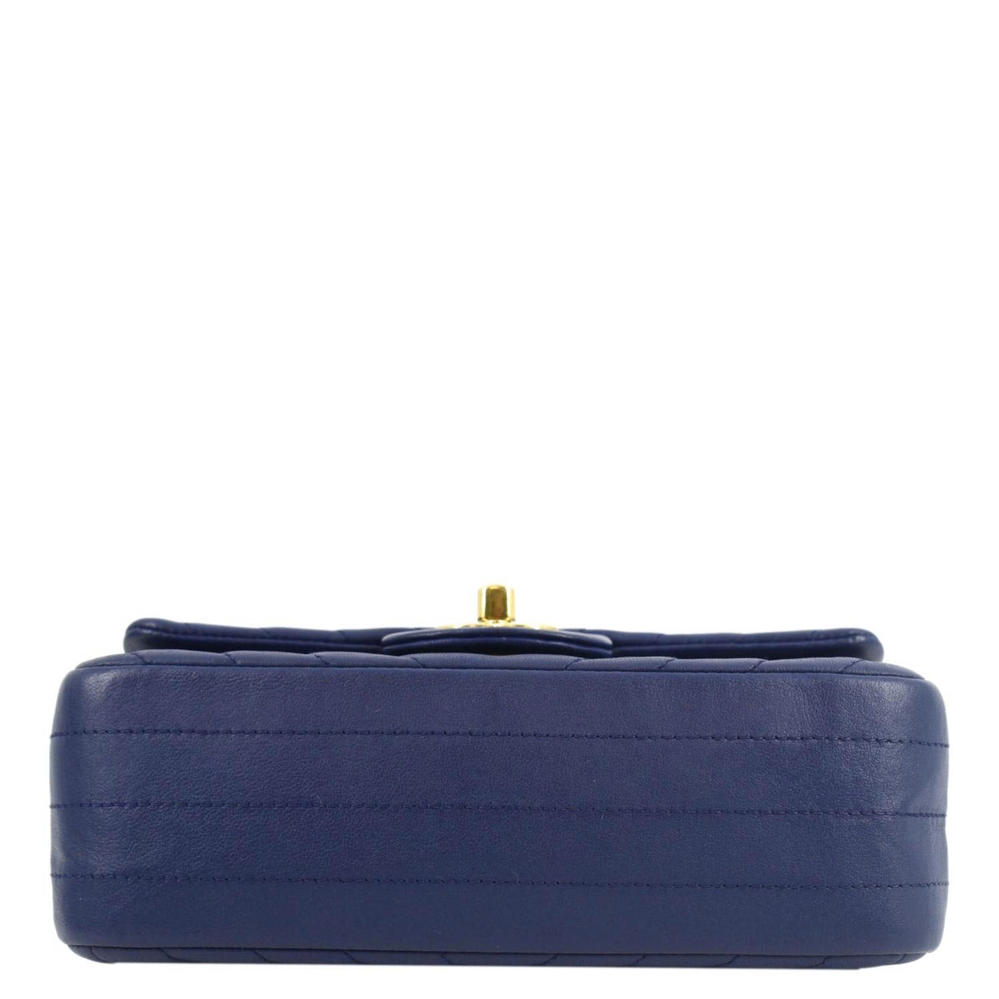 CHANEL CC Mini Rectangular Flap Chevron Leather Shoulder Bag Purple