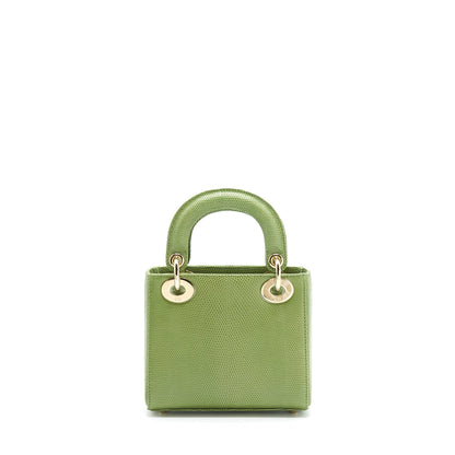Dior Mini Lady Dior Lizard Light Green
