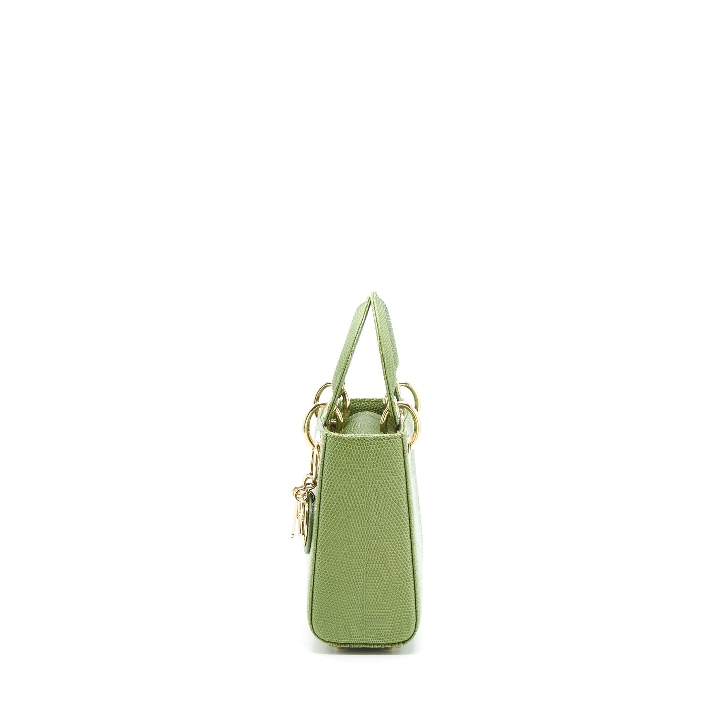Dior Mini Lady Dior Lizard Light Green