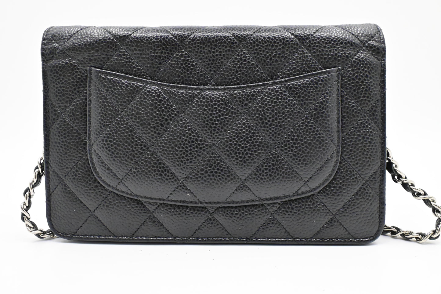 Chanel Wallet on Chain in Black MattelassÃÂ© Caviar Leather