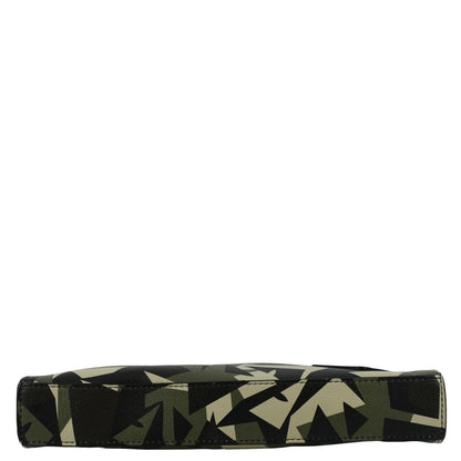 FENDI Leather Clutch Zip Pouch Black