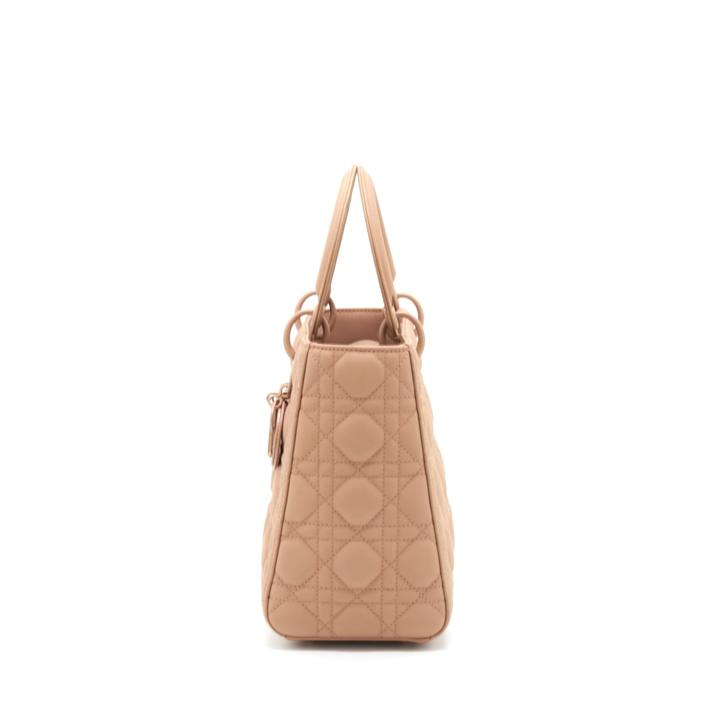 Dior Medium Lady Dior Blush Ultramatte Cannage Calfskin Purse