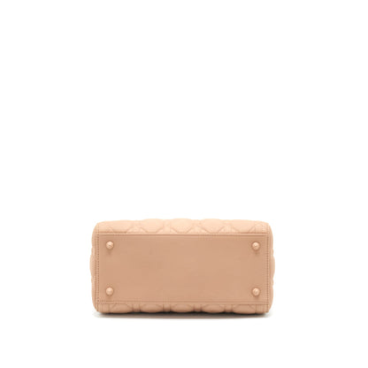 Dior Medium Lady Dior Blush Ultramatte Cannage Calfskin Purse