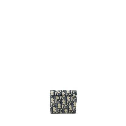 Dior Saddle Small Wallet Blue Oblique Canvas