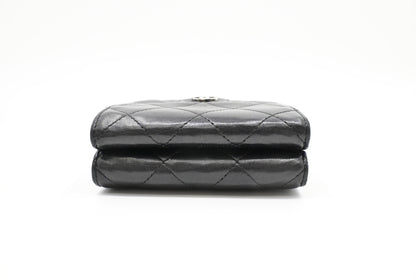 Chanel Compact Wallet in Black Leather