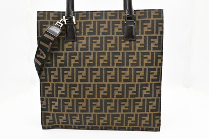 Fendi Zip Tote in Zucca Canvas