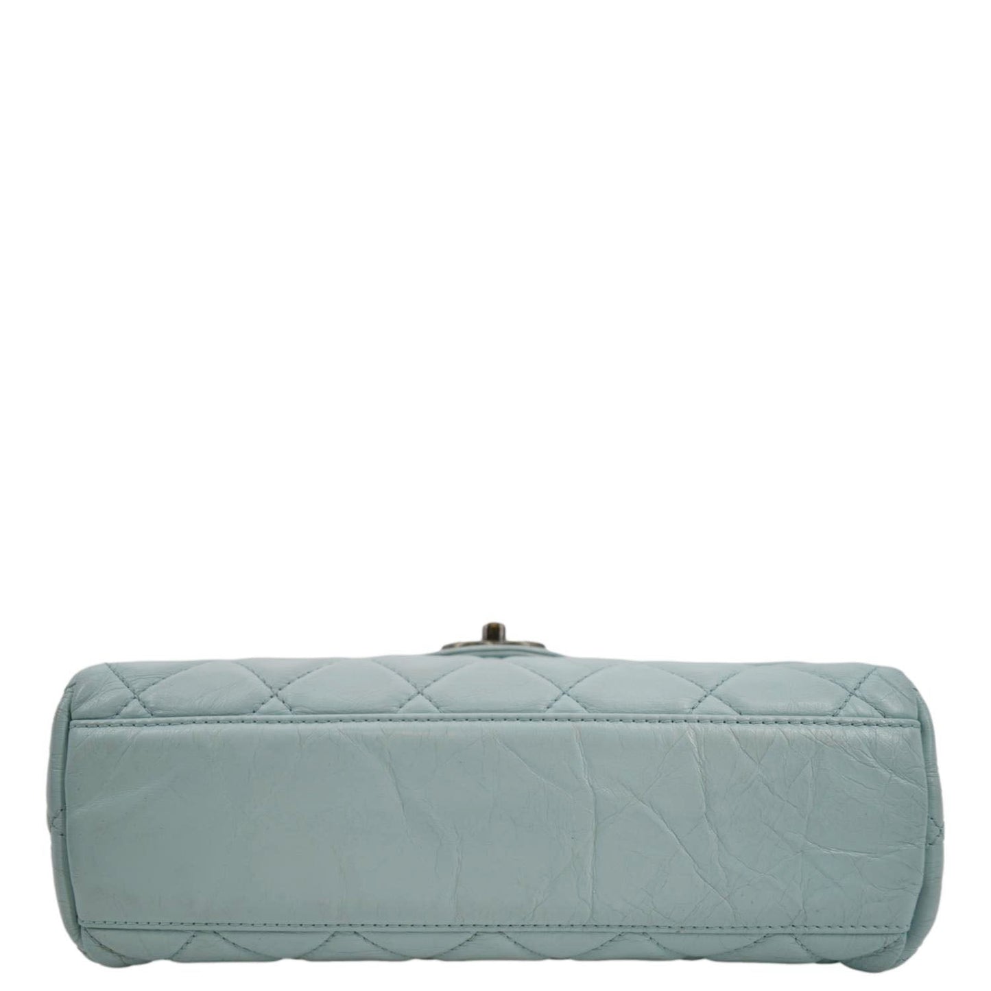 CHANEL Classic Flap Quilted Leather Shoulder Bag Light Blue