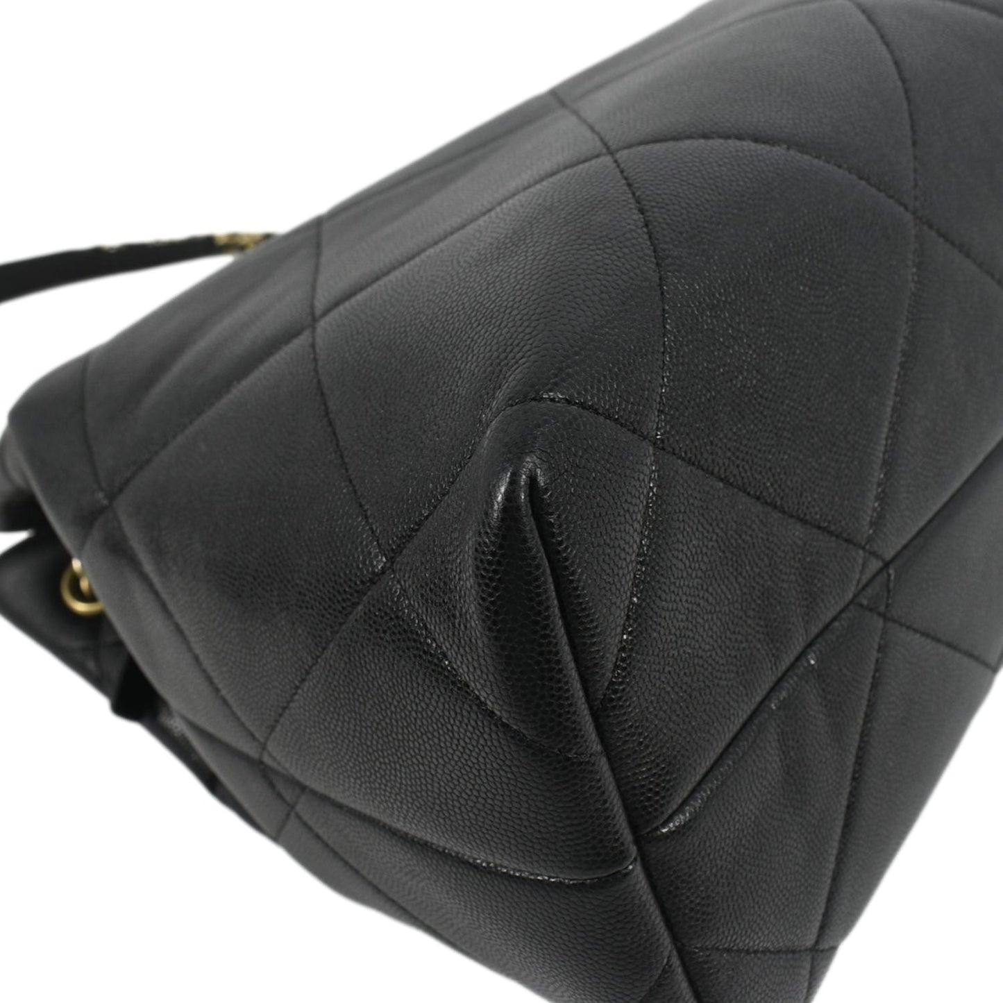 CHANEL Large A Real Catch Quilted Leather Shopping Tote Bag Black