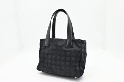 Chanel Small New Travel Line Tote in Black Canvas