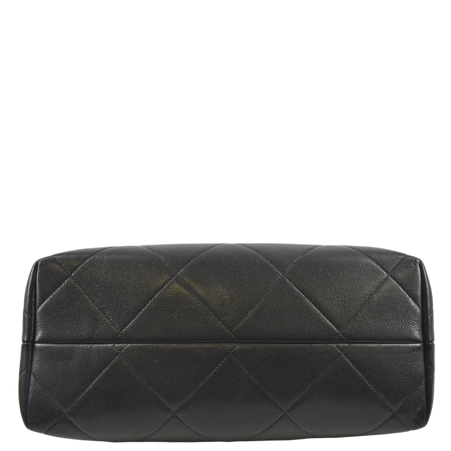 CHANEL Large A Real Catch Quilted Leather Shopping Tote Bag Black