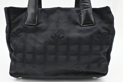 Chanel Small New Travel Line Tote in Black Canvas