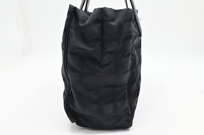 Chanel Small New Travel Line Tote in Black Canvas