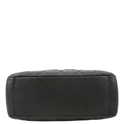 CHANEL PST Caviar Leather Quilted Shopping Tote Bag Black