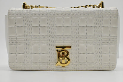 Burberry Lola Crossbody in White Leather