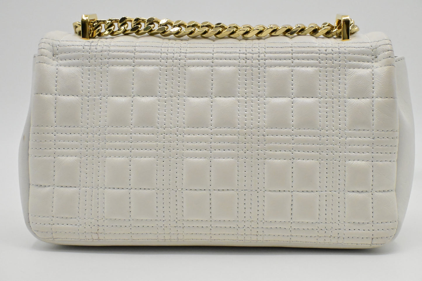 Burberry Lola Crossbody in White Leather