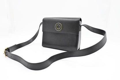 Celine Crossbody Bag in Black Leather