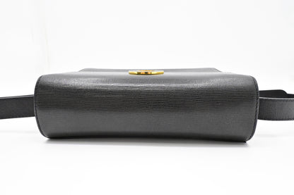 Celine Crossbody Bag in Black Leather