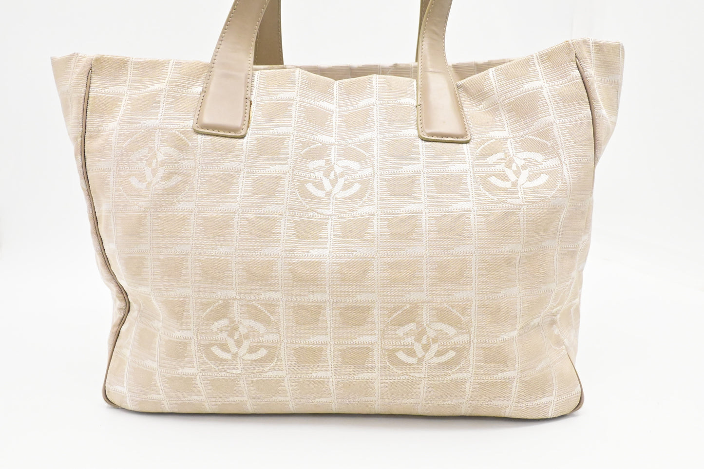 Chanel New Travel Line Tote in Beige Canvas
