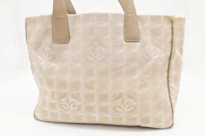 Chanel New Travel Line Tote in Beige Canvas