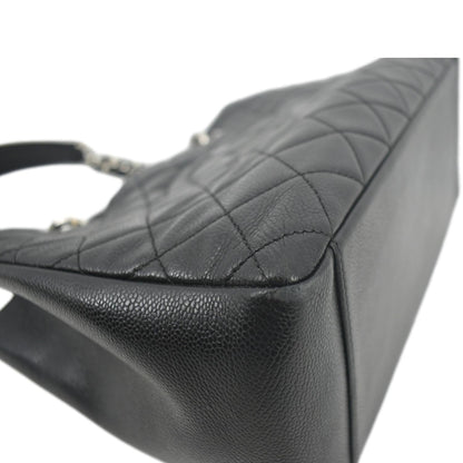 CHANEL Grand Shopping Quilted Leather GST Tote Bag Black