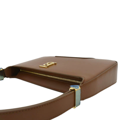 BURBERRY Medium TB Leather Shoulder Bag Tan