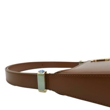 BURBERRY Medium TB Leather Shoulder Bag Tan