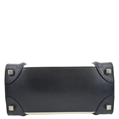 CELINE Micro Luggage Calfskin Leather Tote Bag Tri-Color