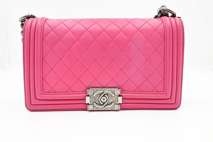 Chanel Medium Boy in Pink Wild Stitch Leather
