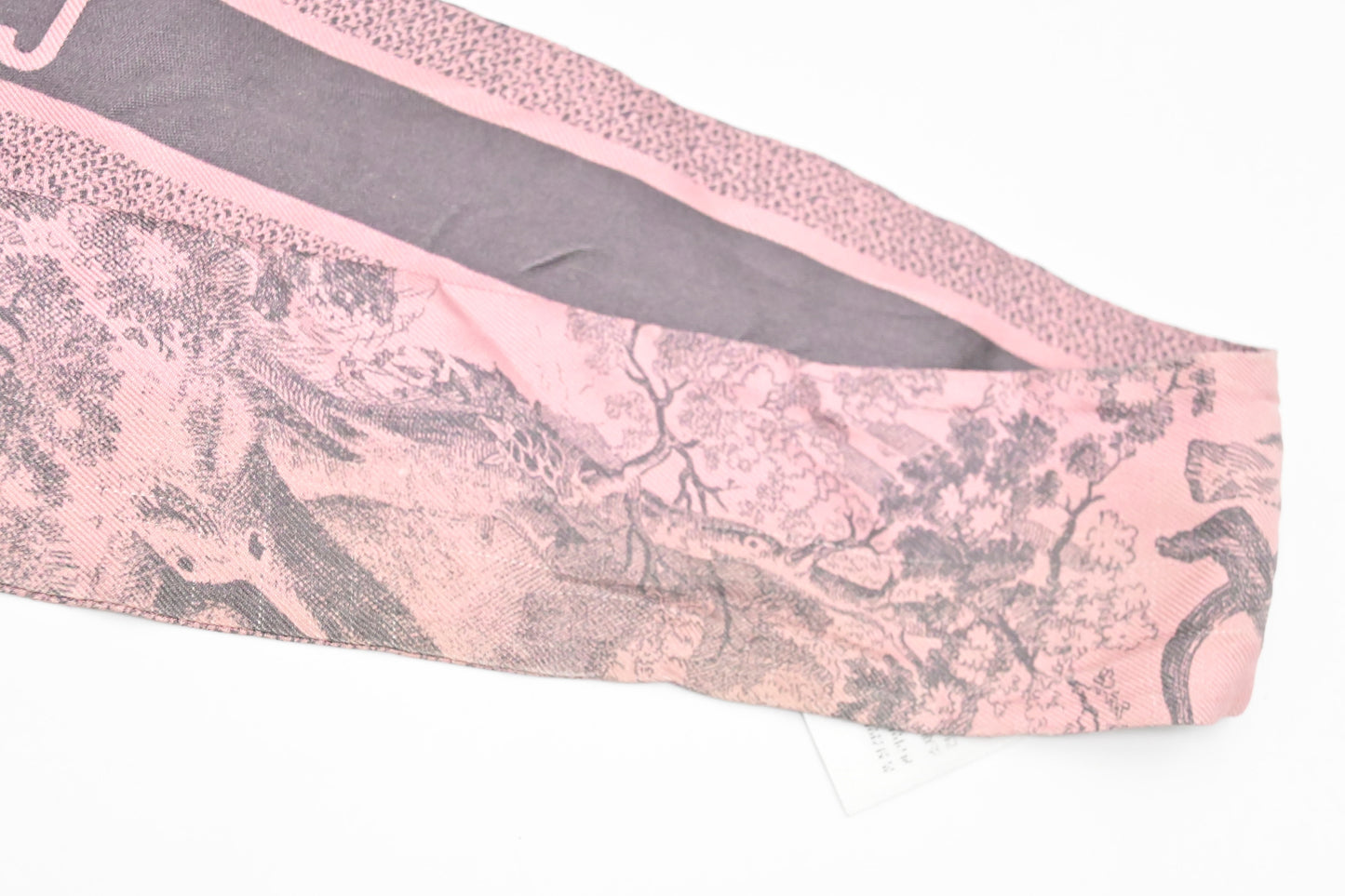 Dior Twilly in Pink & Gray Toile de Jouy Sauvage Silk