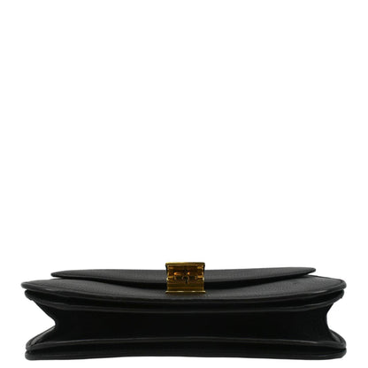 CELINE Classic Box Calfskin Leather Crossbody Bag Black