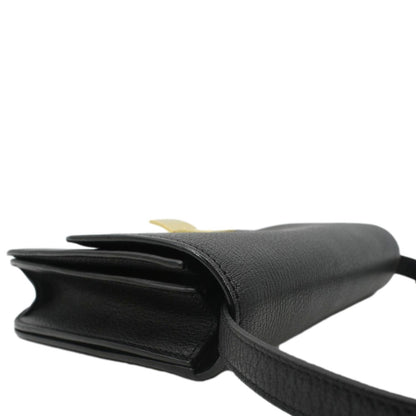 CELINE Classic Box Calfskin Leather Crossbody Bag Black