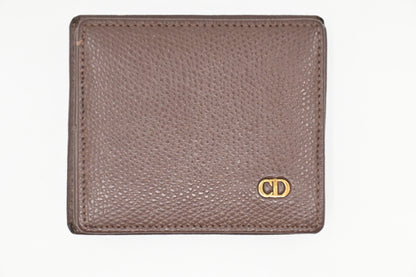 Dior Coin Case in Brown Leather