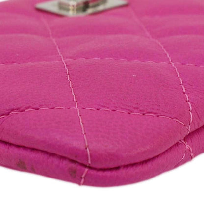 CHANEL Reissue Small Quilted Leather Cosmetic Case Pink