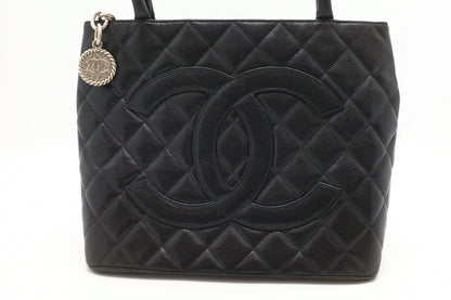 Chanel Medallion Tote in Black Caviar Leather