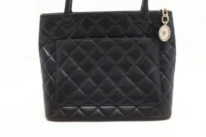 Chanel Medallion Tote in Black Caviar Leather