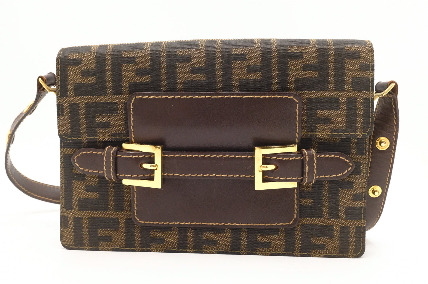 Fendi Shoulder Bag in Zucca Canvas