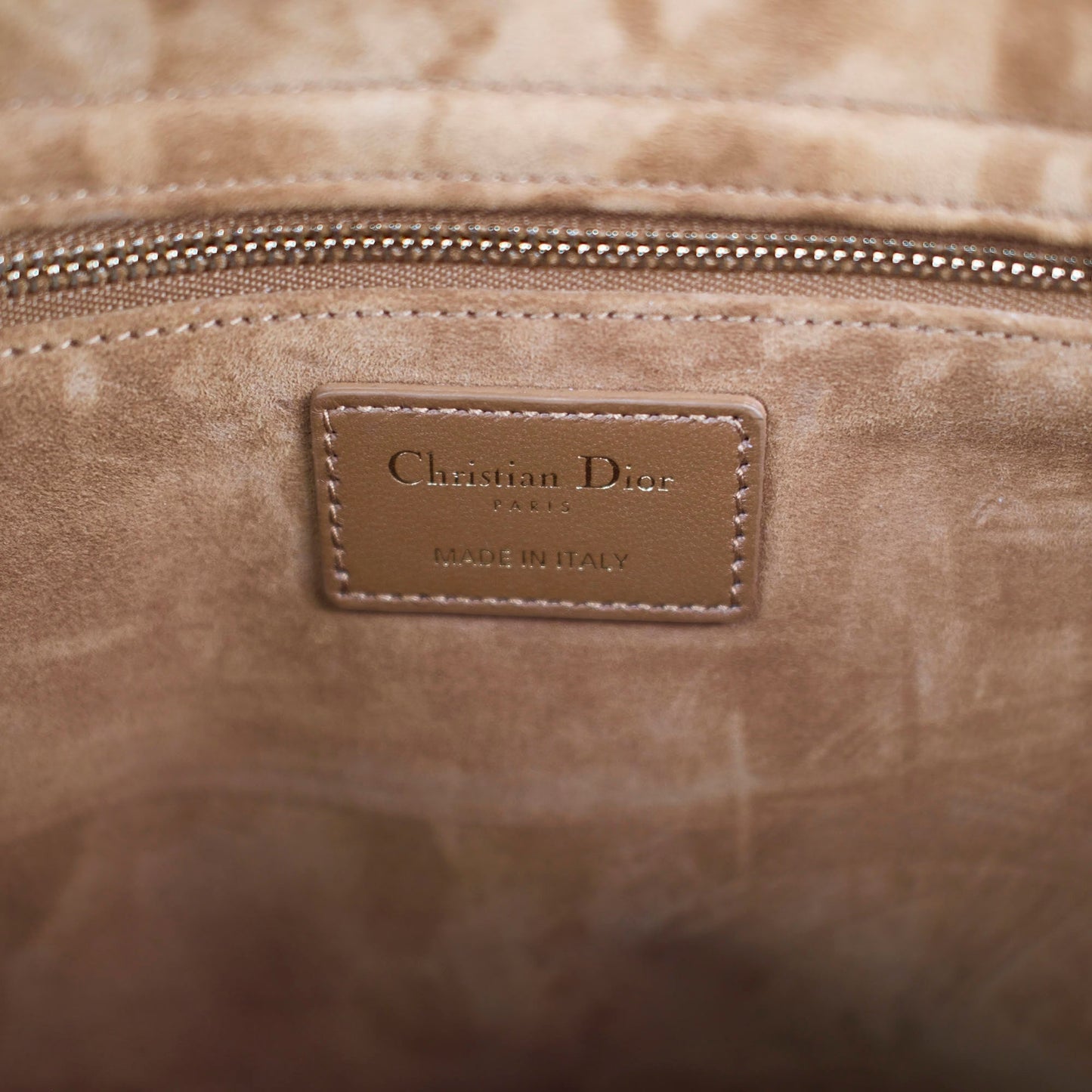 Dior Large Tan Brown Lady Dior Lambskin