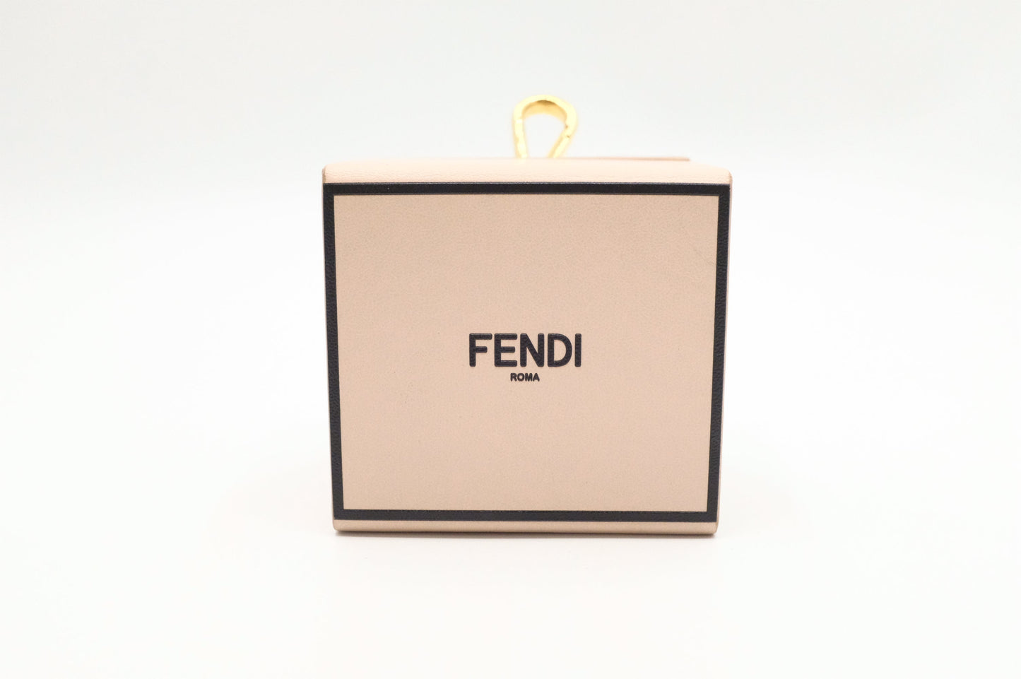 Fendi Box Charm in Light Pink Leather