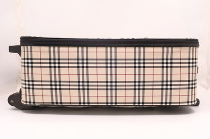 Burberry Luggage in Brown Checked Canvas