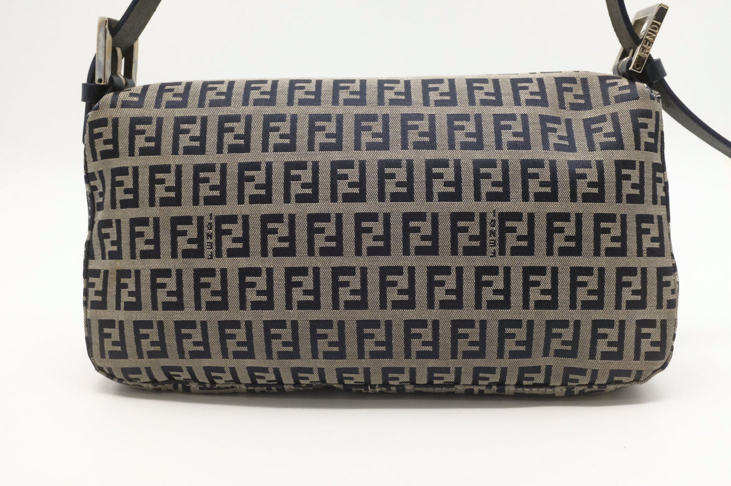 Fendi Baguette in Navy Zucca Canvas