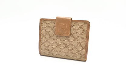 Celine Bifold Wallet in Beige Macadam Canvas