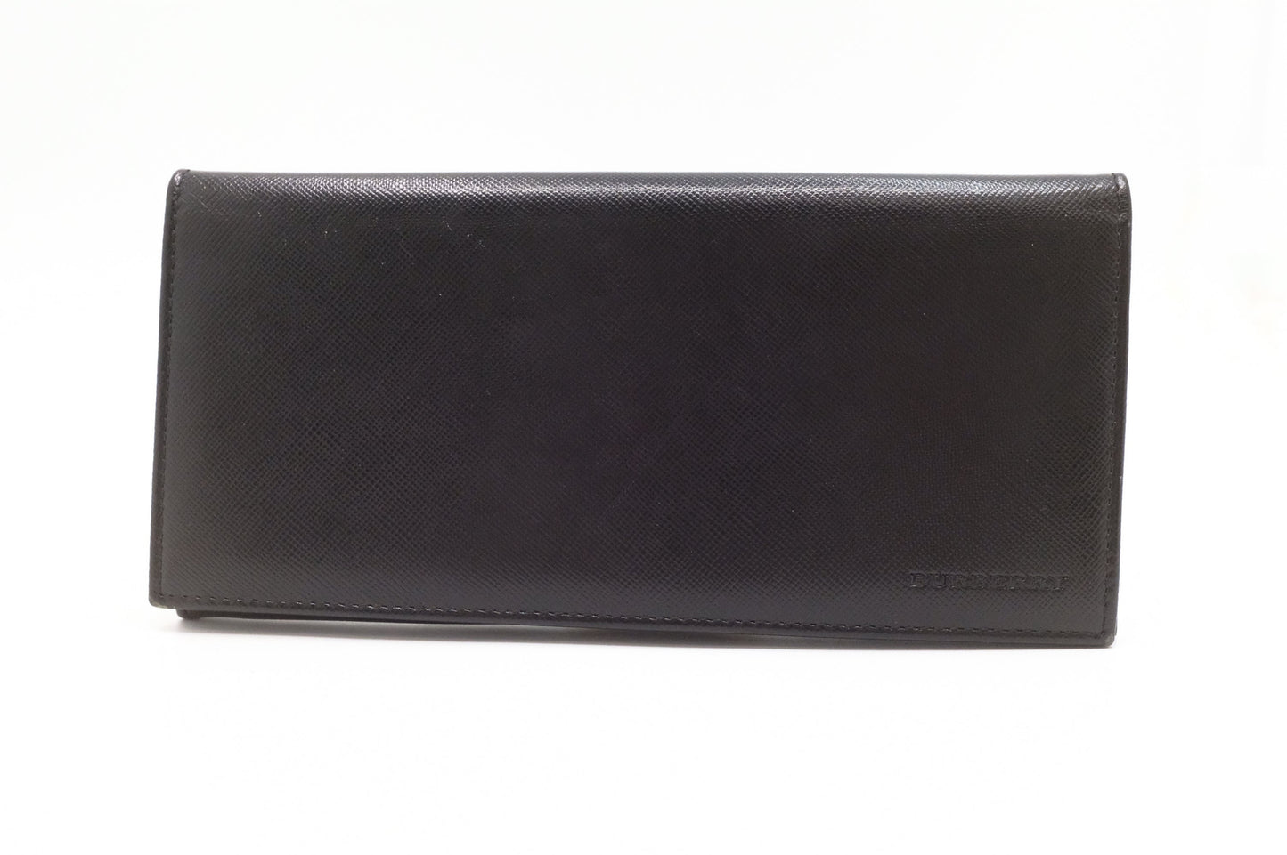 Burberry Long Wallet in Black Leather