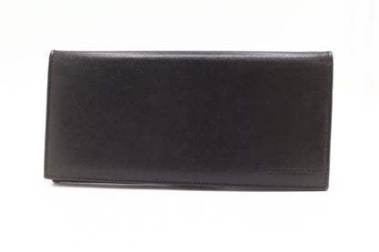 Burberry Long Wallet in Black Leather